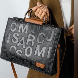 CHAIKA KILTER BLACK/ACORN ALPHABET TOTE BAG NWOT